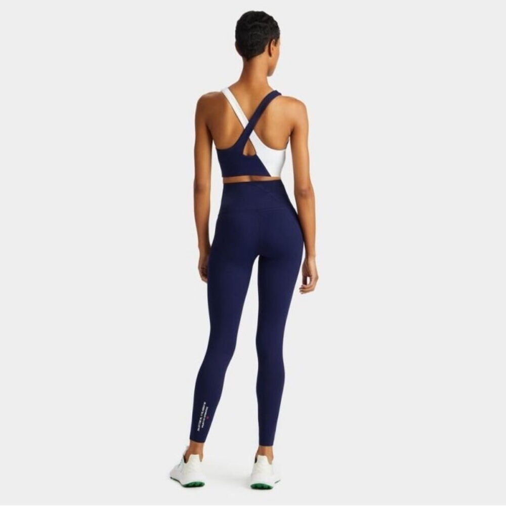 G/Fore G4 Operative High Rise Striped Leggings in SOFT OPS Tri Stripe Blue XL - Picture 3 of 10